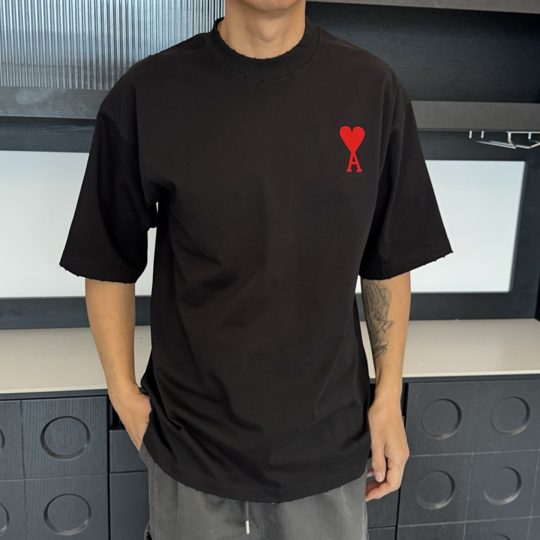 AMI🌟2026年新款春季短袖🆕采用纯棉面料，手感细腻，超级时尚洋气！码数：XS S M L XL 男女