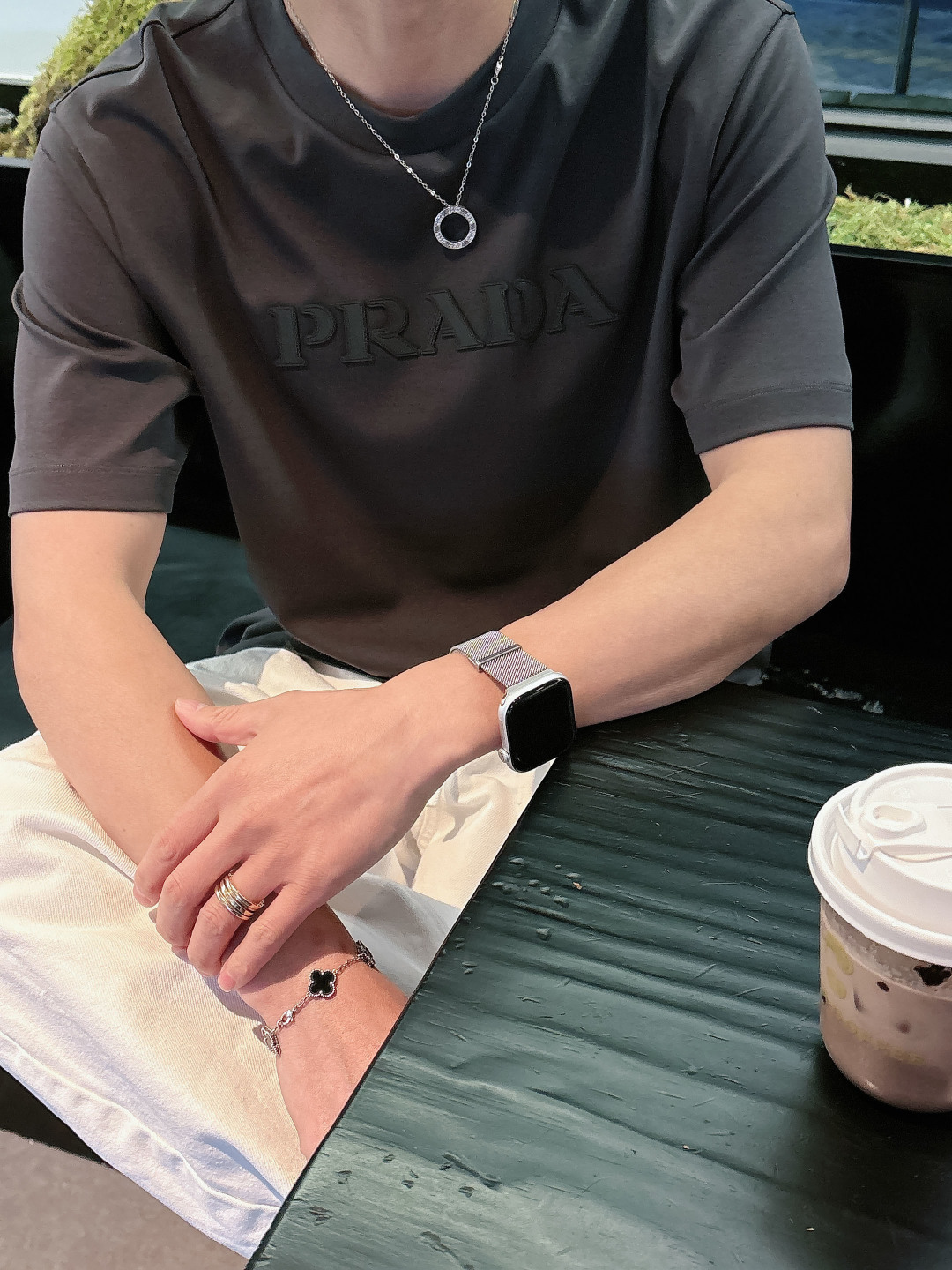 2026春夏新品 普拉达短袖颜色： 白色 石墨灰 黑色码数：M-5XL