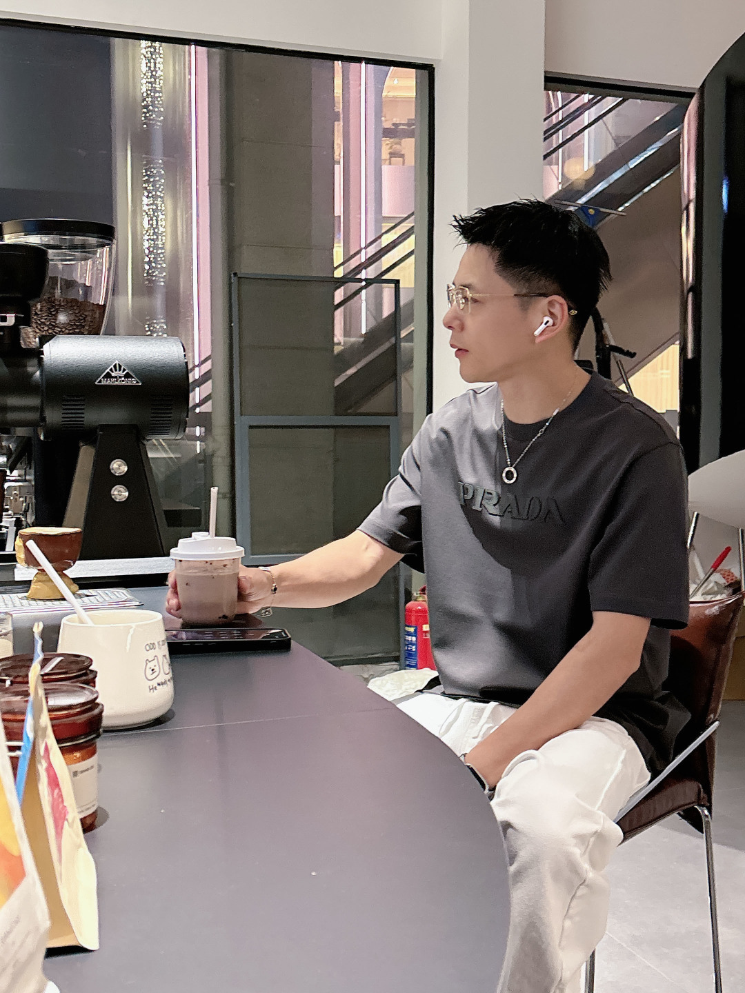 2026春夏新品 普拉达短袖颜色： 白色 石墨灰 黑色码数：M-5XL