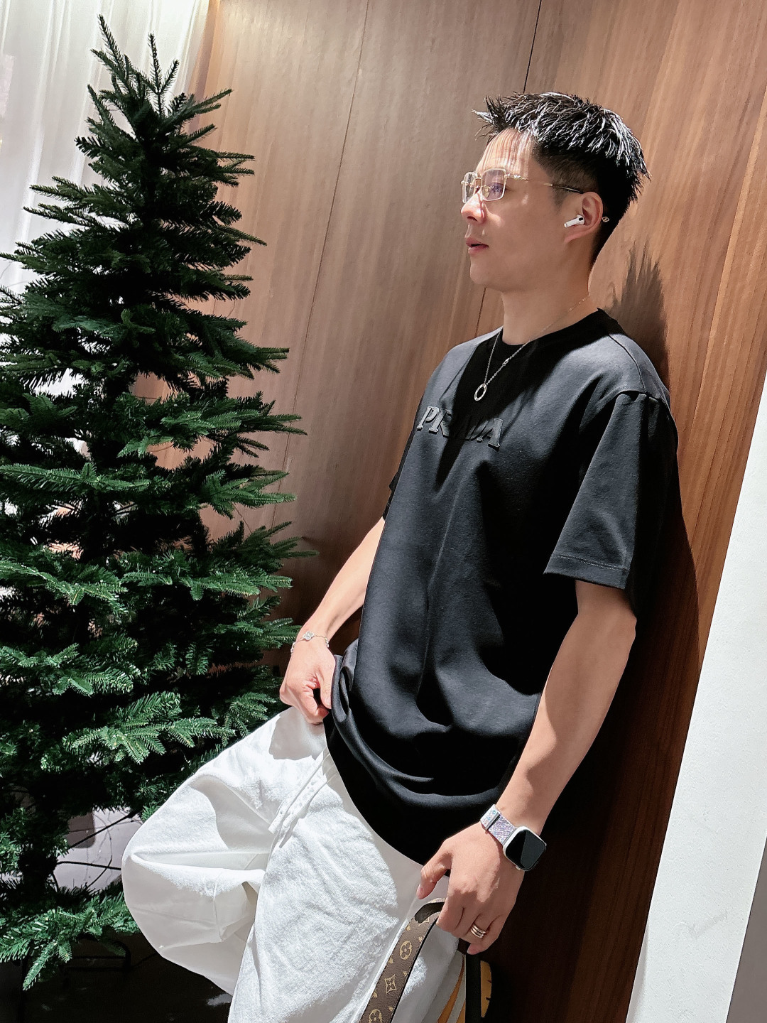 2026春夏新品 普拉达短袖颜色： 白色 石墨灰 黑色码数：M-5XL