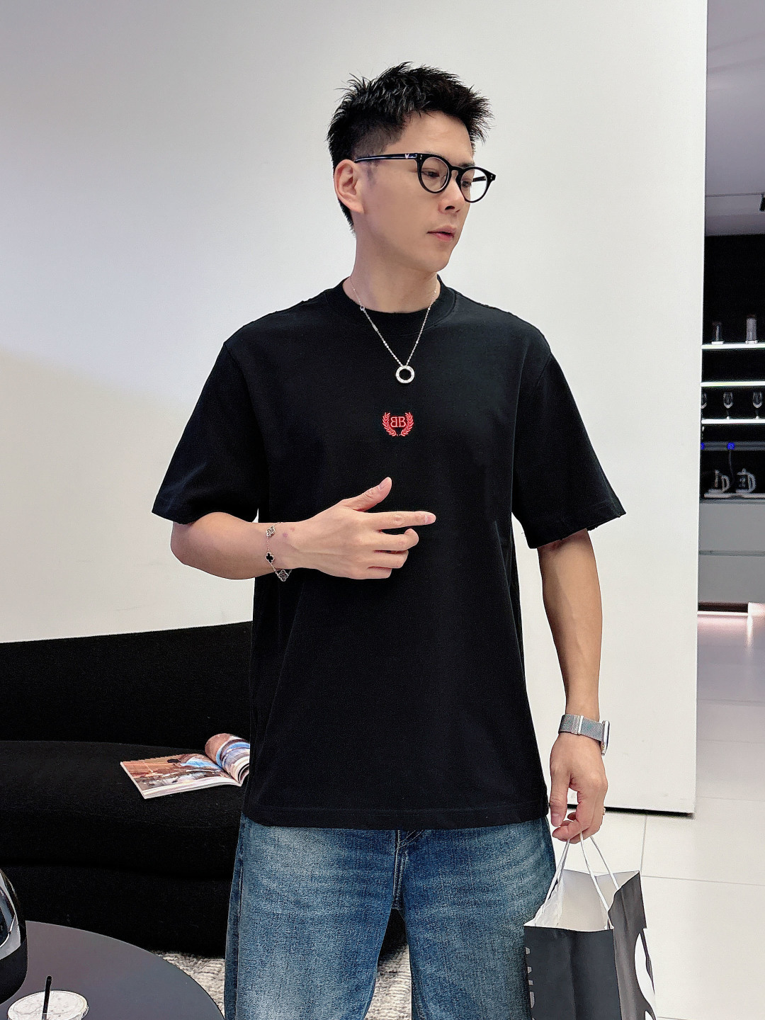 Balenciag 2026春夏系列短袖T恤尺码: M-5XL 微阔版型克重：260克重 成份：100%