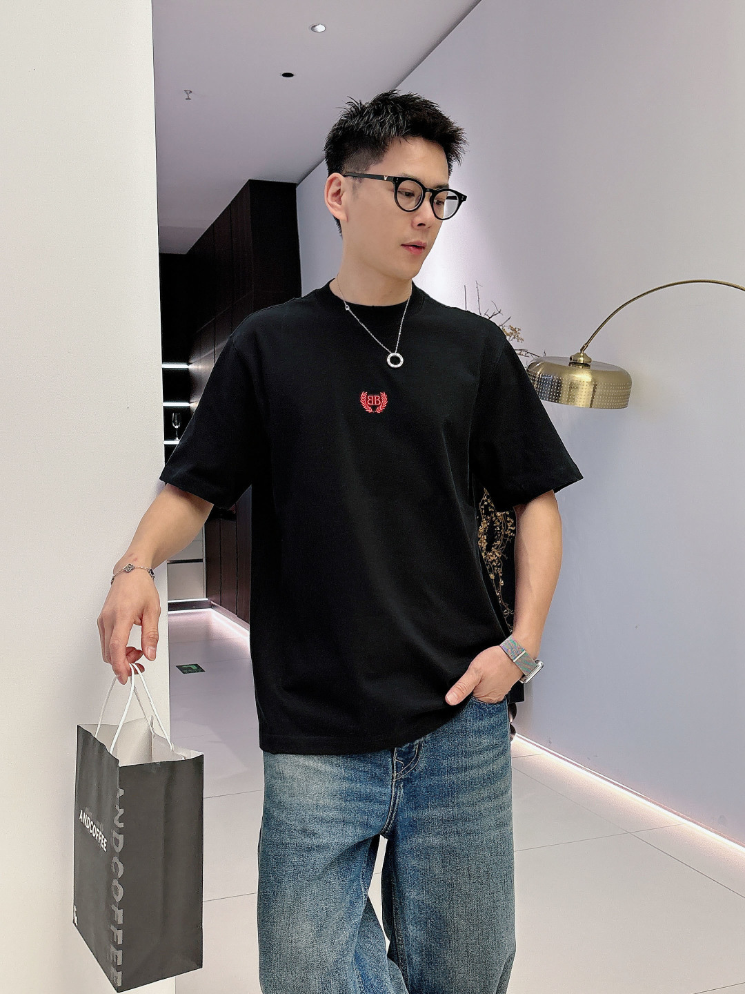 Balenciag 2026春夏系列短袖T恤尺码: M-5XL 微阔版型克重：260克重 成份：100%