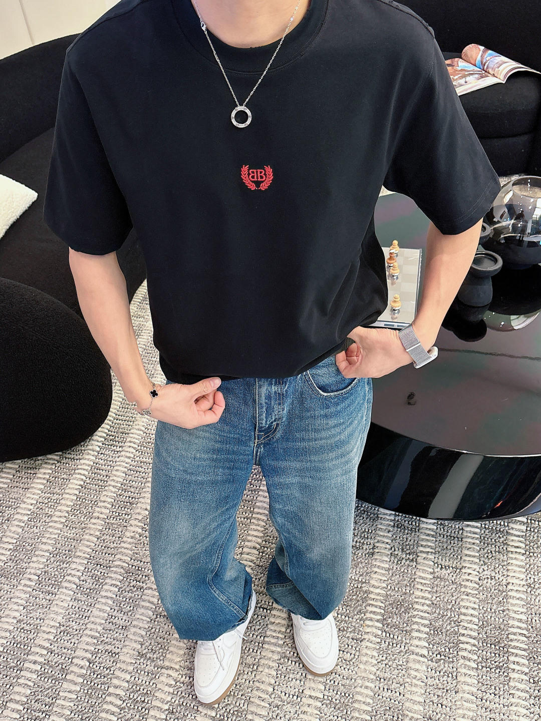 Balenciag 2026春夏系列短袖T恤尺码: M-5XL 微阔版型克重：260克重 成份：100%