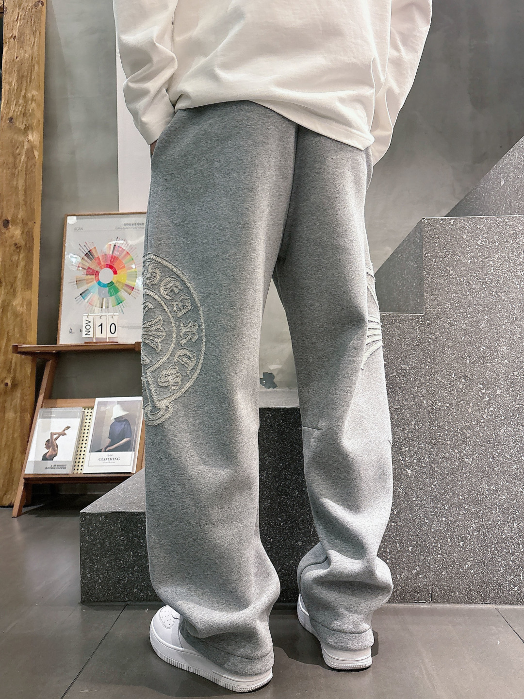 2026新春新款克罗心烧花裤M-3XL