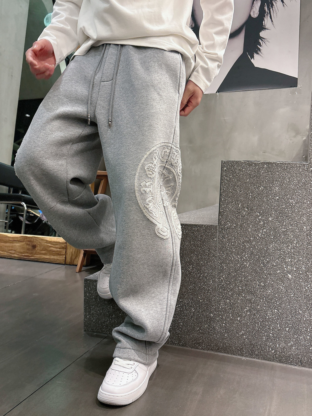 2026新春新款克罗心烧花裤M-3XL