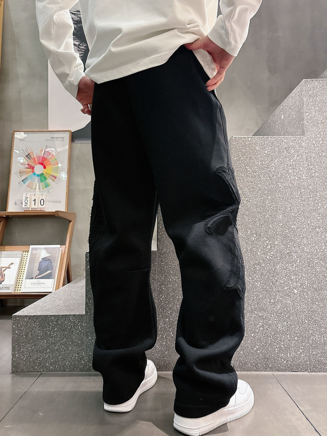 2026新春新款克罗心烧花裤M-3XL