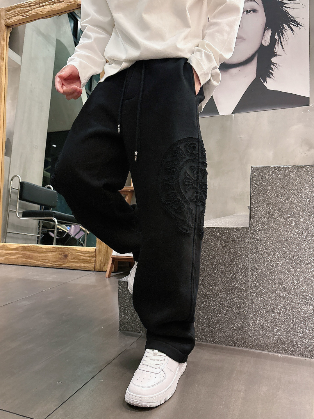 2026新春新款克罗心烧花裤M-3XL