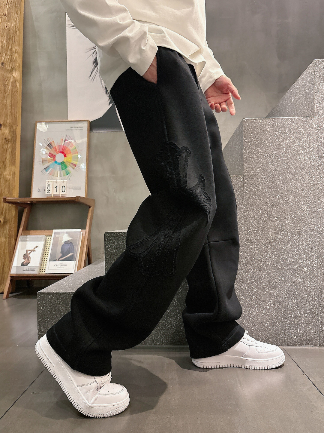 2026新春新款克罗心烧花裤M-3XL