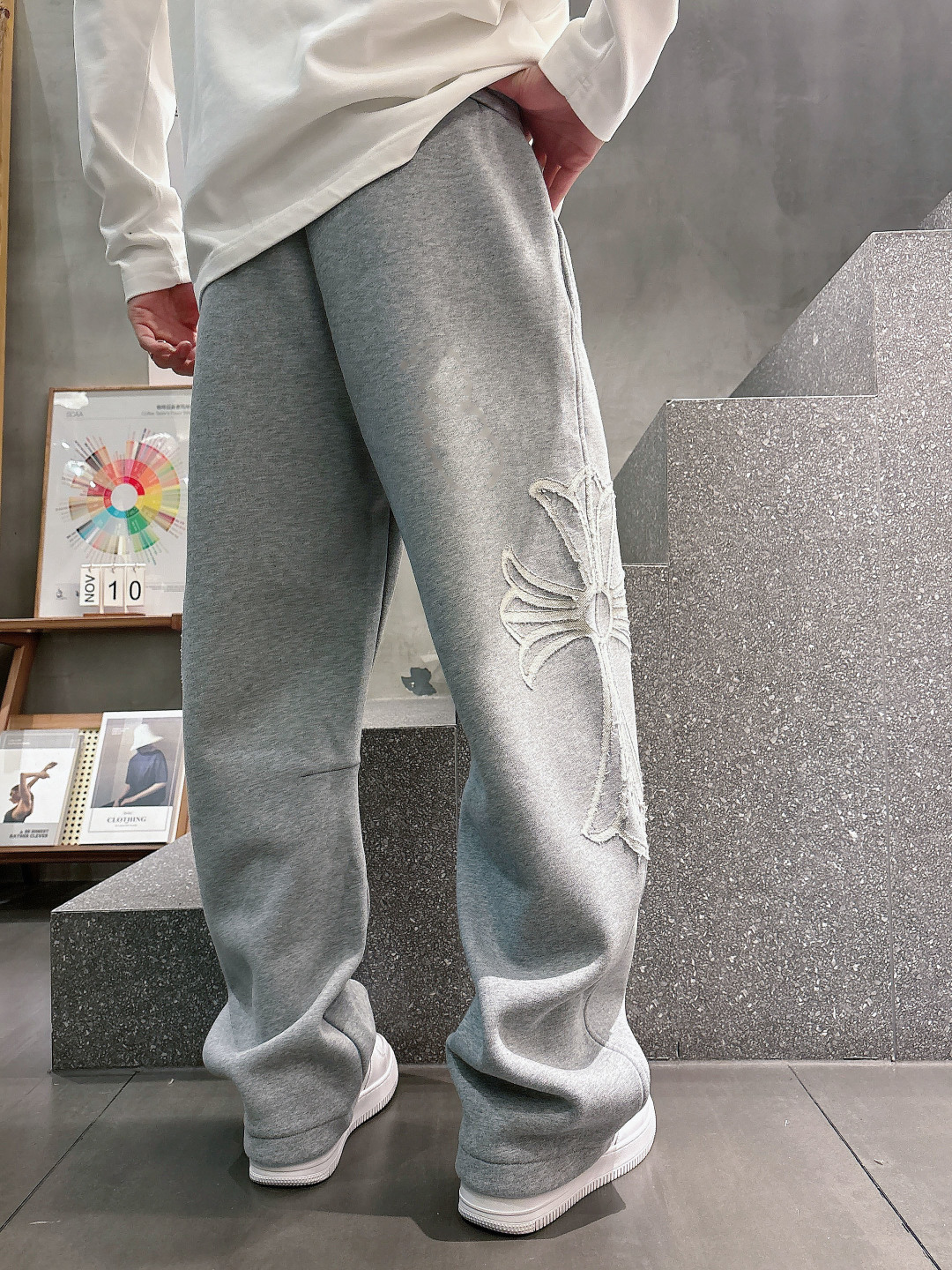 2026新春新款克罗心烧花裤M-3XL