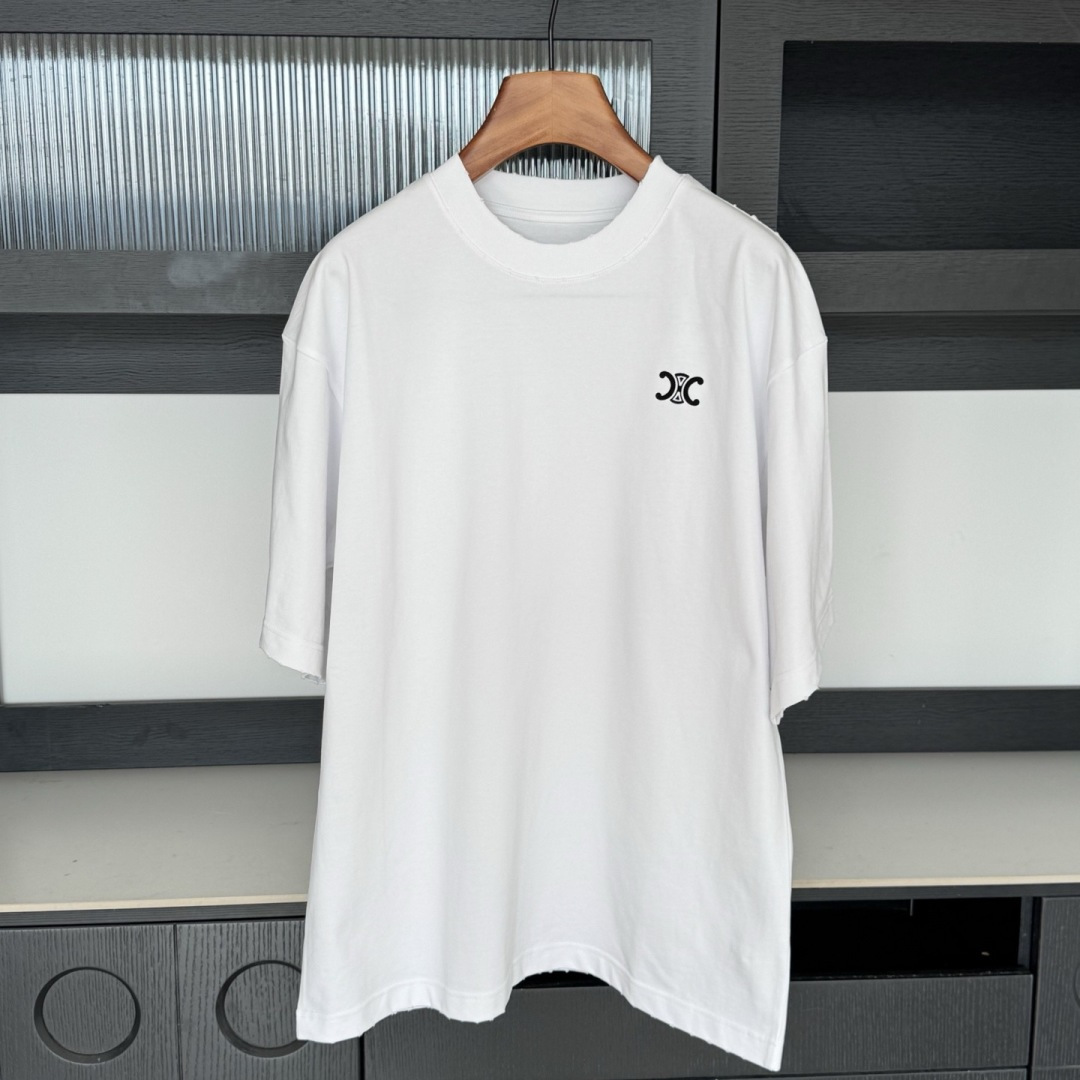 CELINE🌟2026年新款春季短袖🆕采用纯棉面料，手感细腻，超级时尚洋气！码数：XS S M L XL