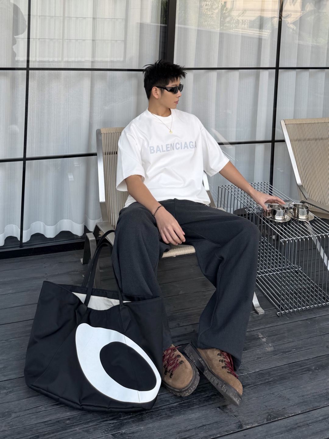 新款春季重磅T恤🆕颜色：黑，白，红码数：XS-XL款号：52135