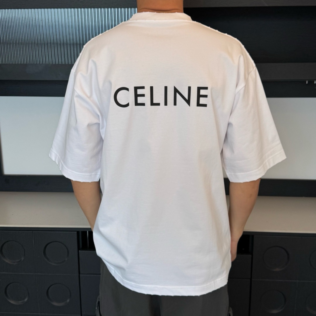 CELINE🌟2026年新款春季短袖🆕采用纯棉面料，手感细腻，超级时尚洋气！码数：XS S M L XL