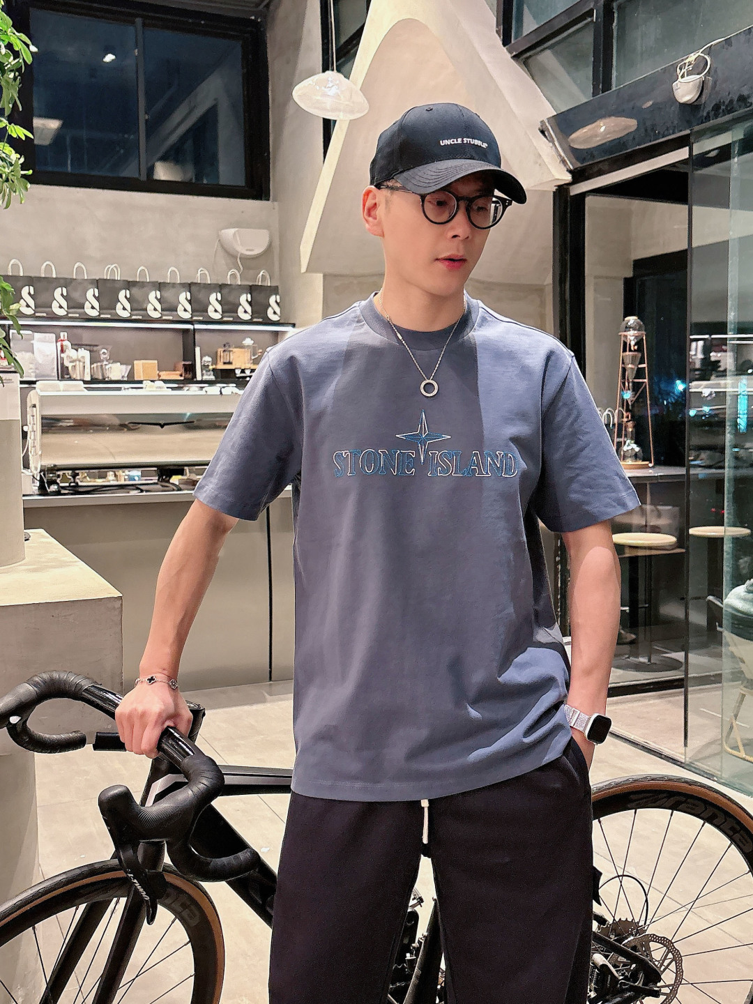 Stone Island 2026春夏短袖系列尺码: M-5XL 微阔版型克重：260克重 潮棉短袖成份