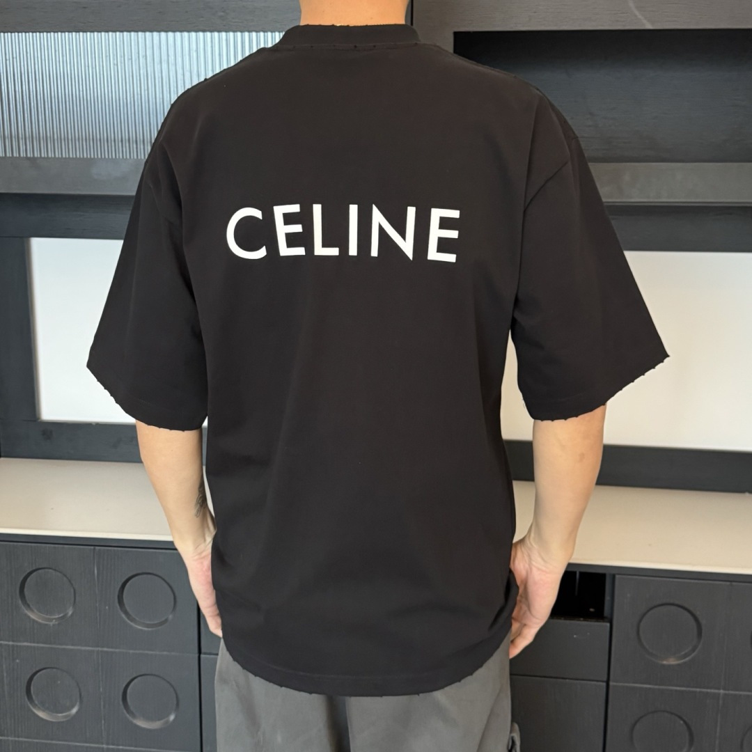 CELINE🌟2026年新款春季短袖🆕采用纯棉面料，手感细腻，超级时尚洋气！码数：XS S M L XL