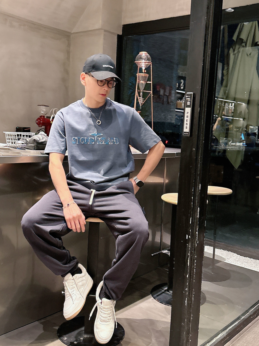 Stone Island 2026春夏短袖系列尺码: M-5XL 微阔版型克重：260克重 潮棉短袖成份