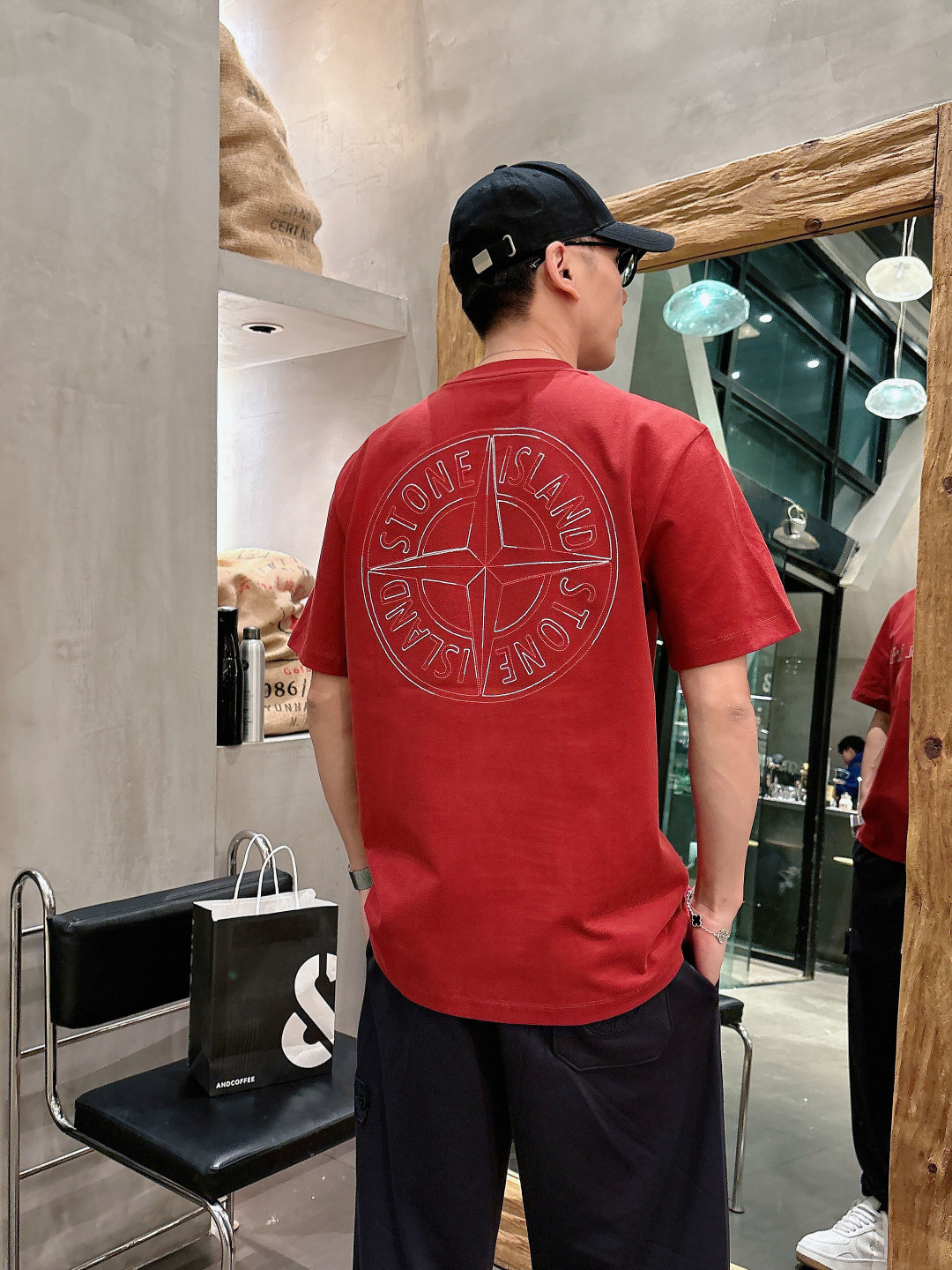 Stone Island 2026春夏短袖系列尺码: M-5XL 微阔版型克重：260克重 潮棉短袖成份