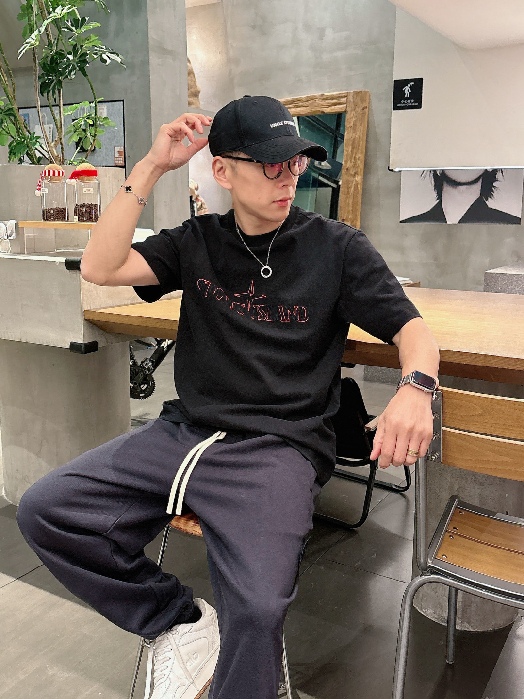 Stone Island 2026春夏短袖系列尺码: M-5XL 微阔版型克重：260克重 潮棉短袖成份