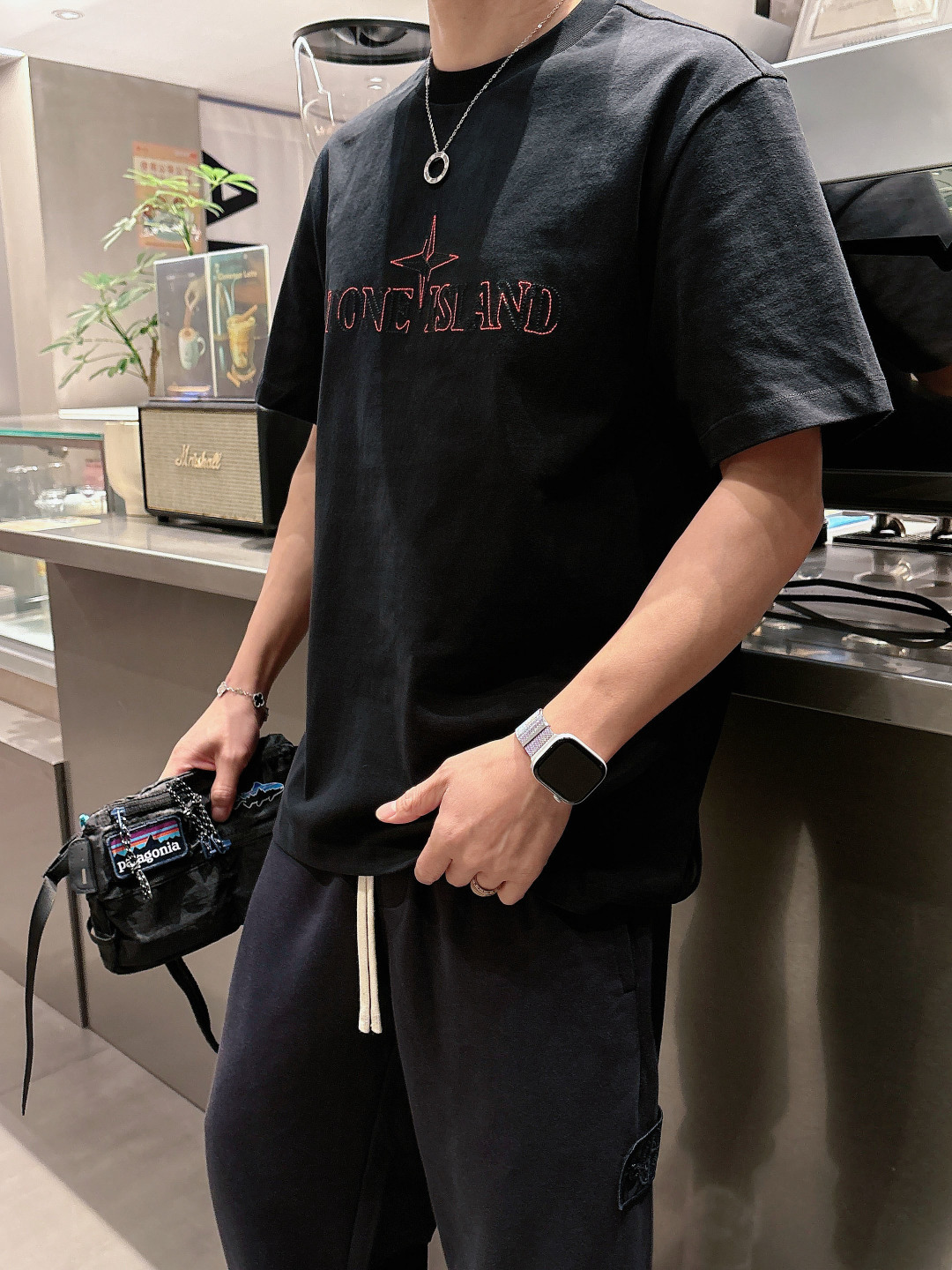 Stone Island 2026春夏短袖系列尺码: M-5XL 微阔版型克重：260克重 潮棉短袖成份