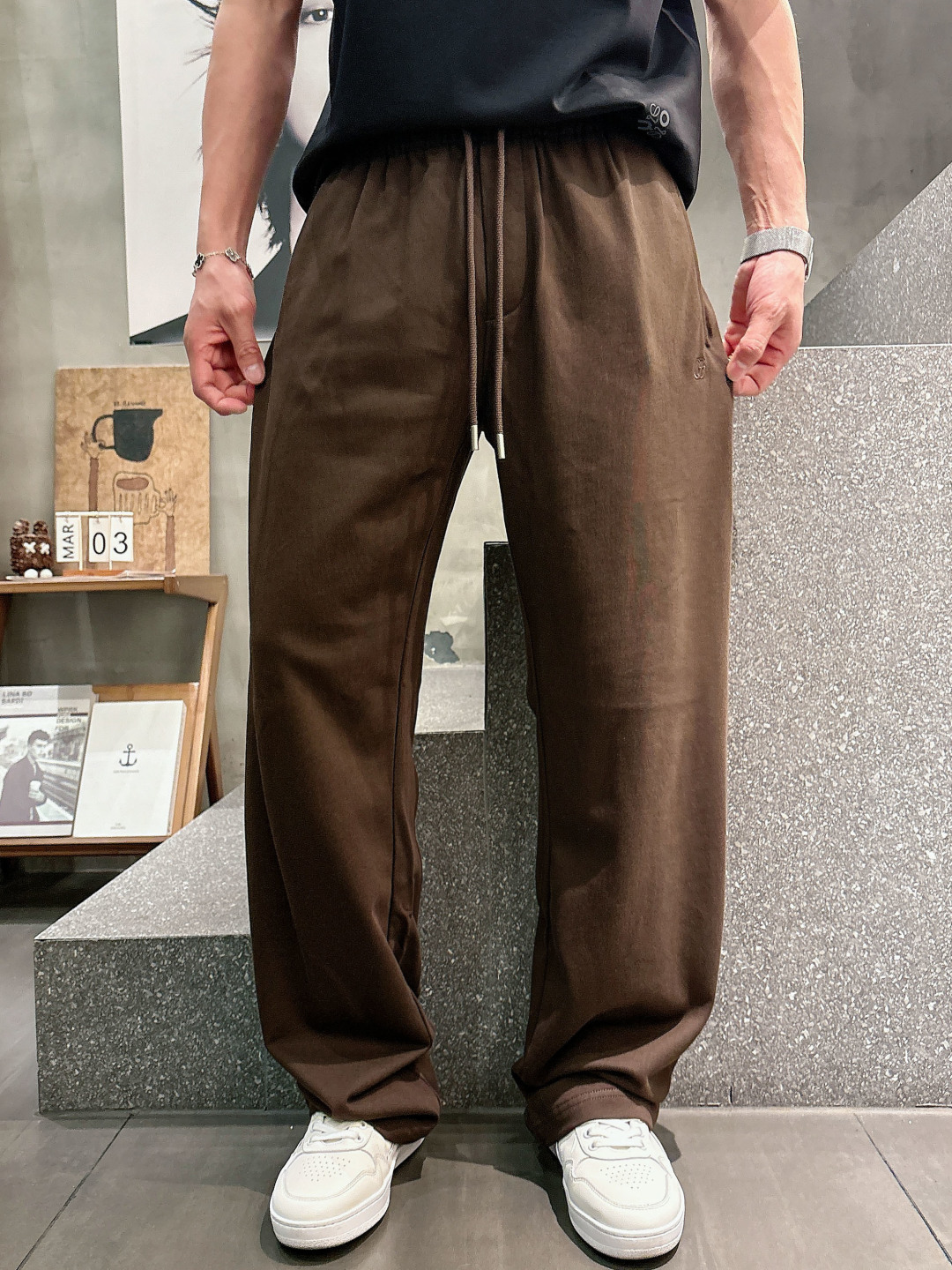 2026 春夏新品 G家休闲裤颜色： 黑色 咖色码数：M-5XL