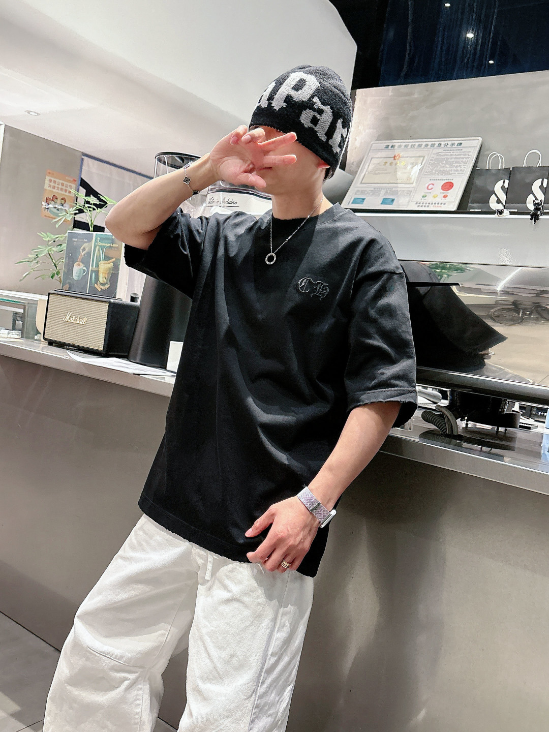 2026春夏新款克罗心刺绣短袖尺码 XS S M L XL