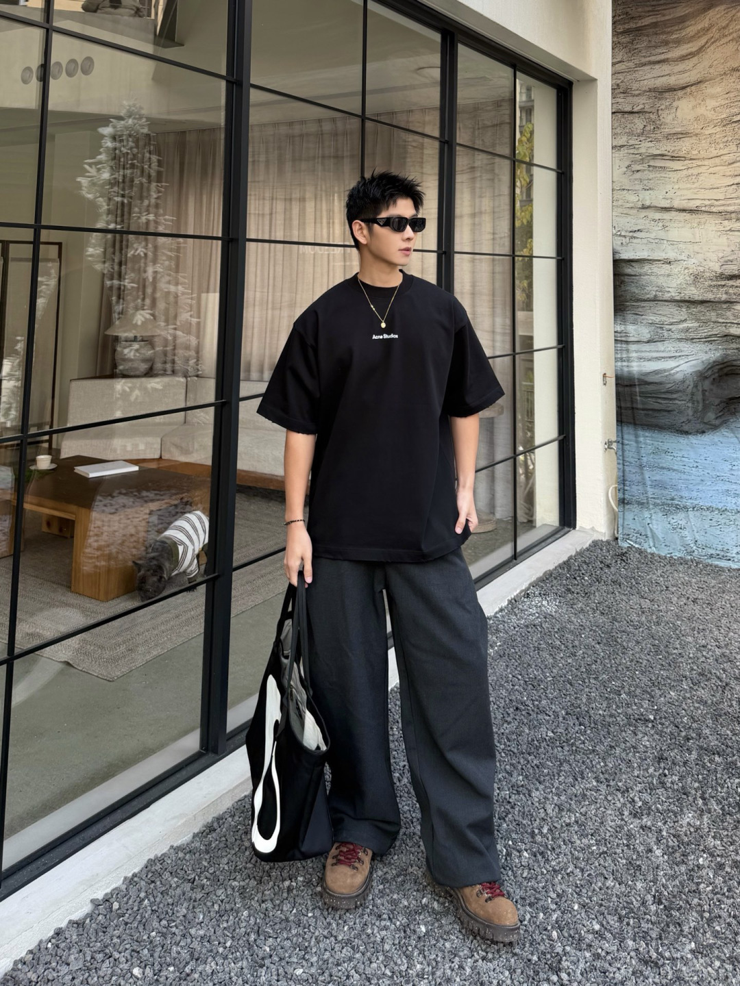 新款春季重磅T恤🆕颜色：黑，白，紫码数：XS-XL款号：52132