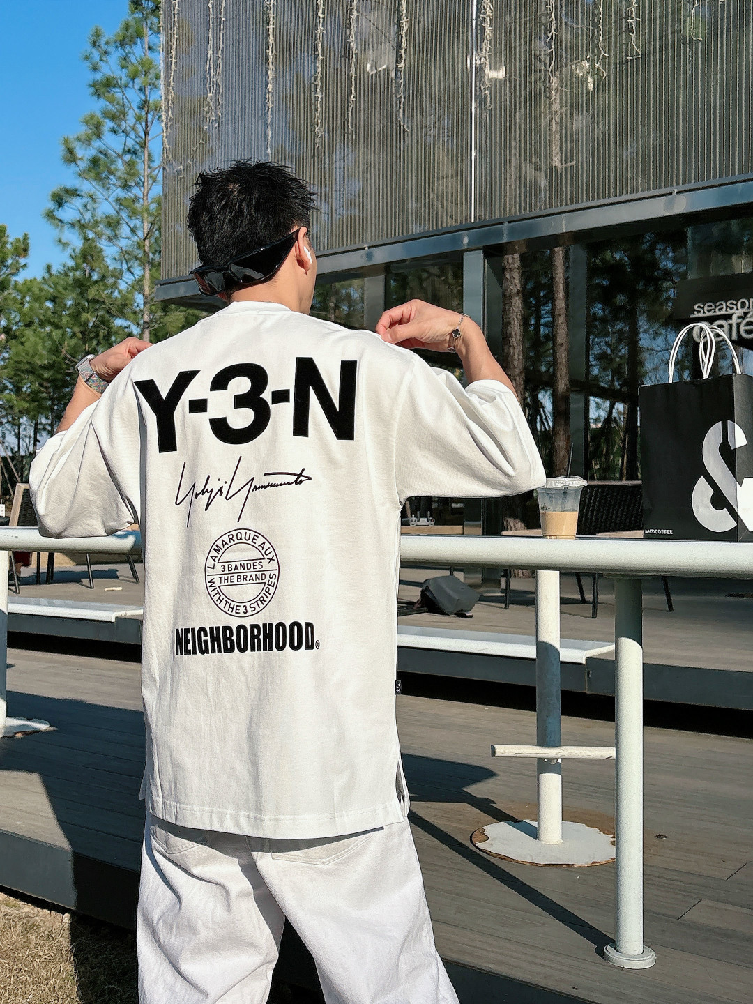 -(高版本）Y-3山本耀司 26春夏新品宽松版型短袖T恤，采用定制340g高克重棉面料，非常有质感，袖口