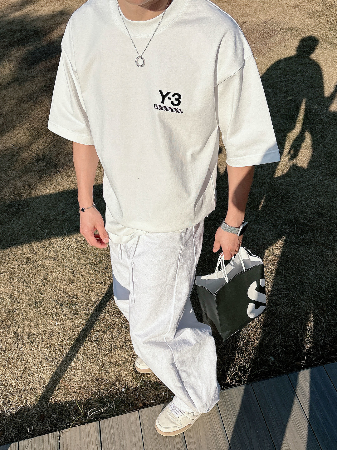 -(高版本）Y-3山本耀司 26春夏新品宽松版型短袖T恤，采用定制340g高克重棉面料，非常有质感，袖口