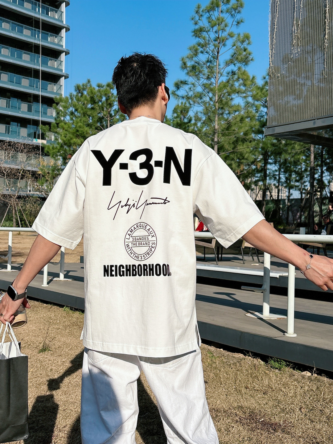 -(高版本）Y-3山本耀司 26春夏新品宽松版型短袖T恤，采用定制340g高克重棉面料，非常有质感，袖口