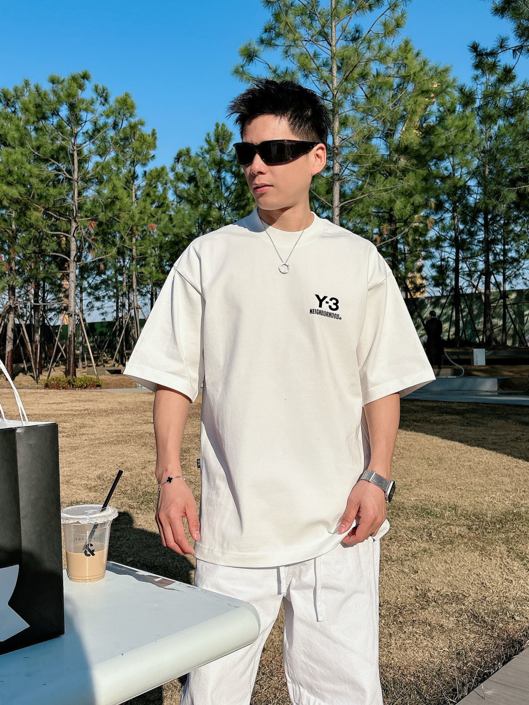 -(高版本）Y-3山本耀司 26春夏新品宽松版型短袖T恤，采用定制340g高克重棉面料，非常有质感，袖口