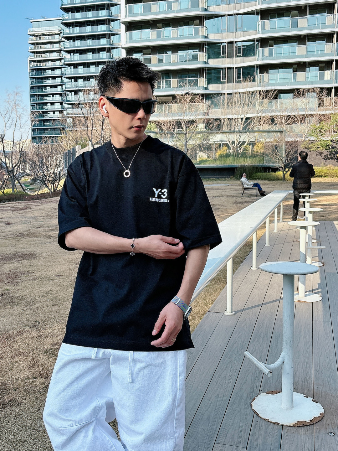-(高版本）Y-3山本耀司 26春夏新品宽松版型短袖T恤，采用定制340g高克重棉面料，非常有质感，袖口