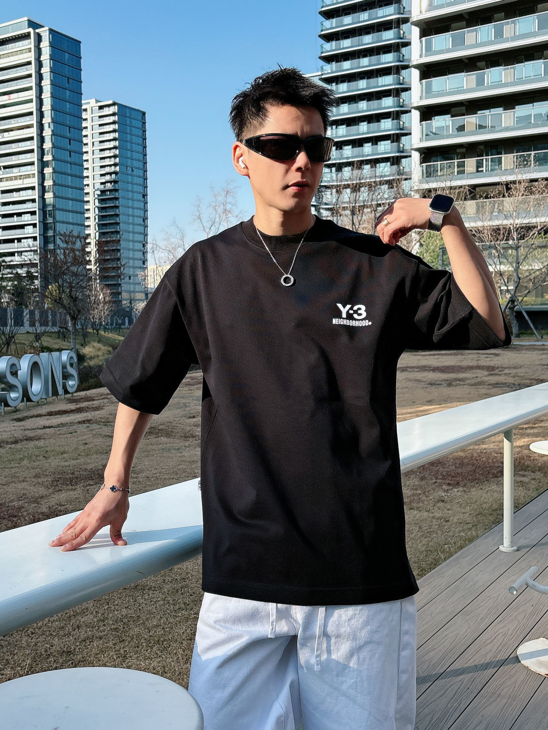 -(高版本）Y-3山本耀司 26春夏新品宽松版型短袖T恤，采用定制340g高克重棉面料，非常有质感，袖口