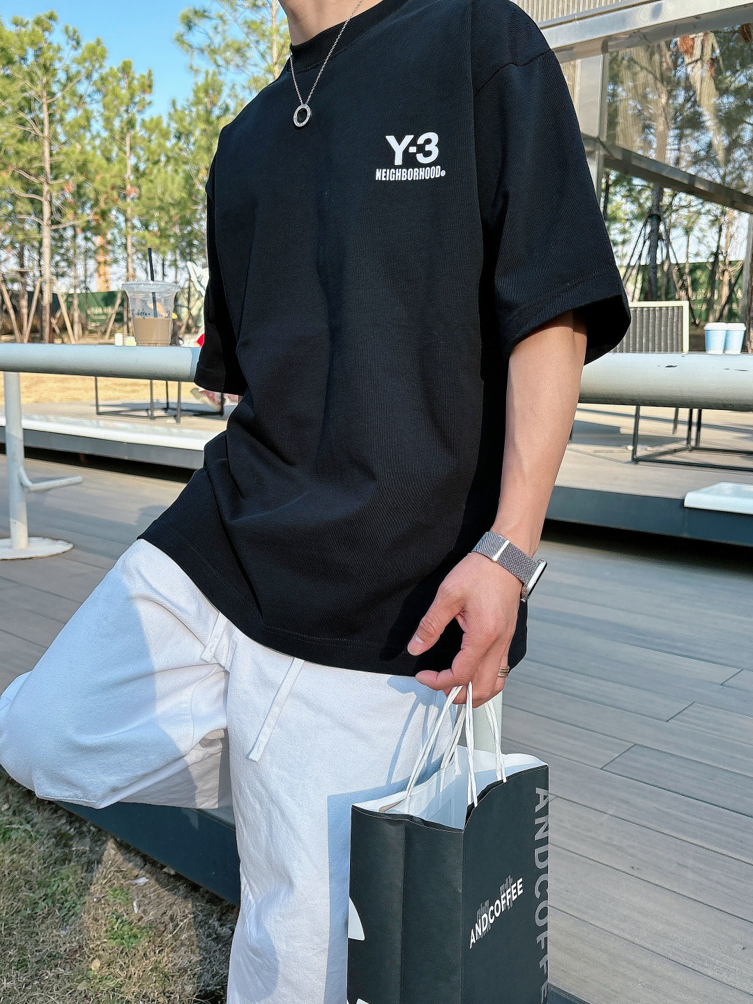 -(高版本）Y-3山本耀司 26春夏新品宽松版型短袖T恤，采用定制340g高克重棉面料，非常有质感，袖口