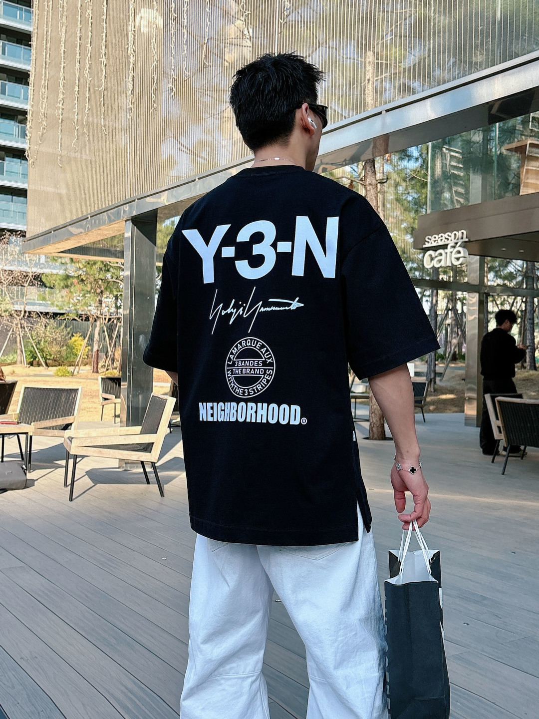 -(高版本）Y-3山本耀司 26春夏新品宽松版型短袖T恤，采用定制340g高克重棉面料，非常有质感，袖口