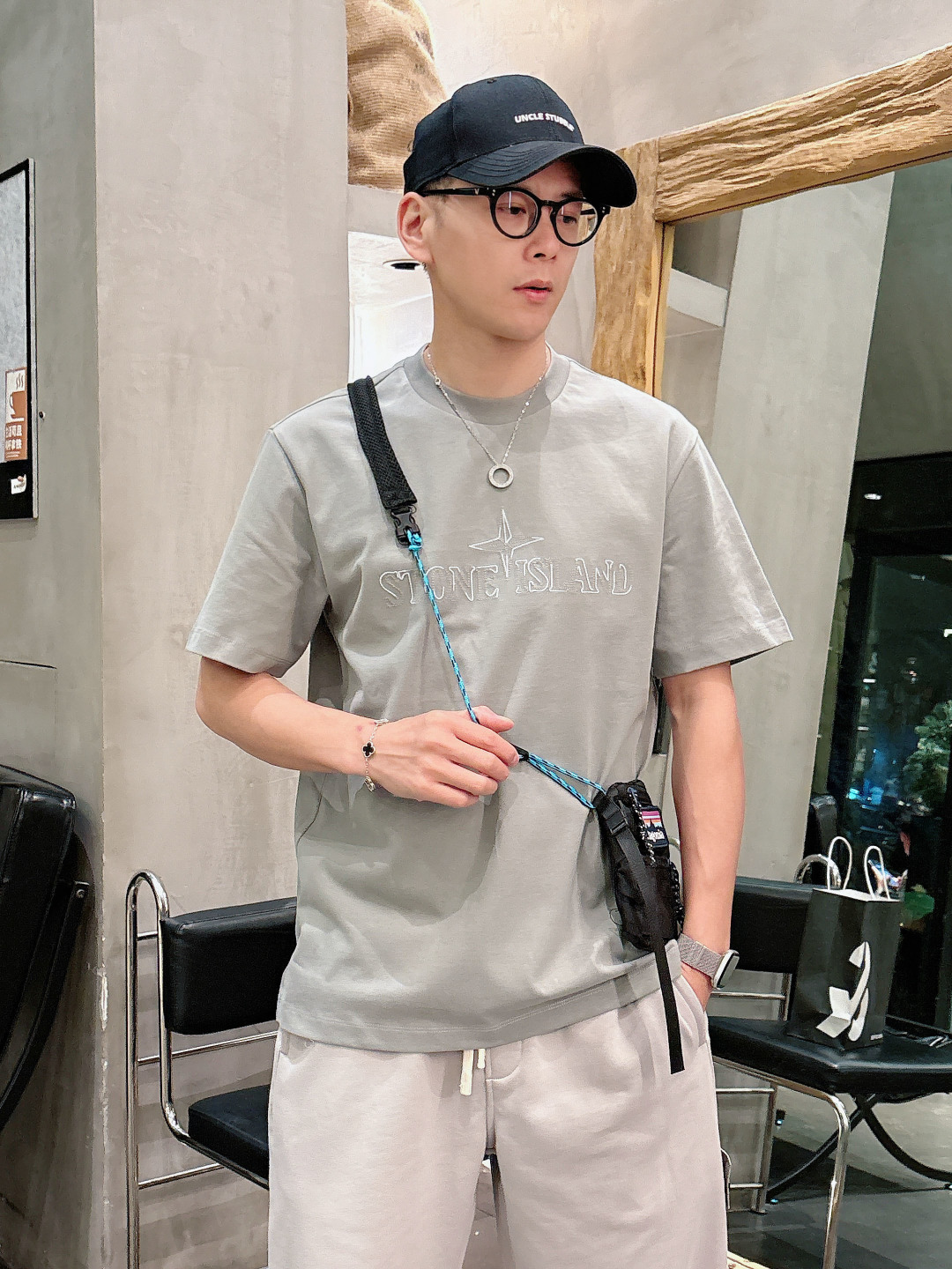 Stone Island 2026春夏短袖系列尺码: M-5XL 微阔版型克重：260克重 潮棉短袖成份
