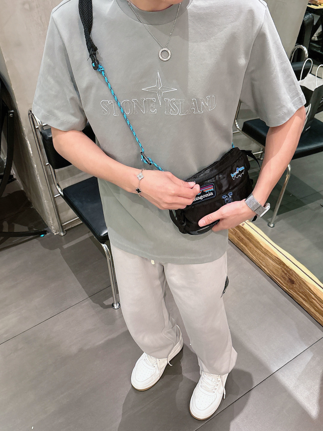 Stone Island 2026春夏短袖系列尺码: M-5XL 微阔版型克重：260克重 潮棉短袖成份