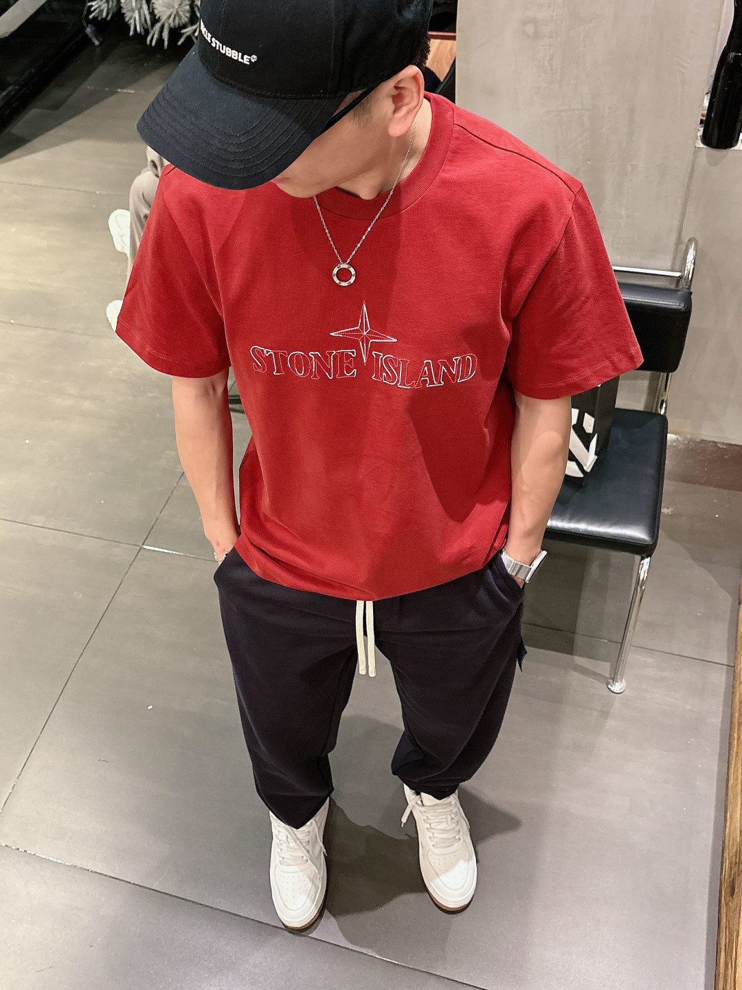 Stone Island 2026春夏短袖系列尺码: M-5XL 微阔版型克重：260克重 潮棉短袖成份