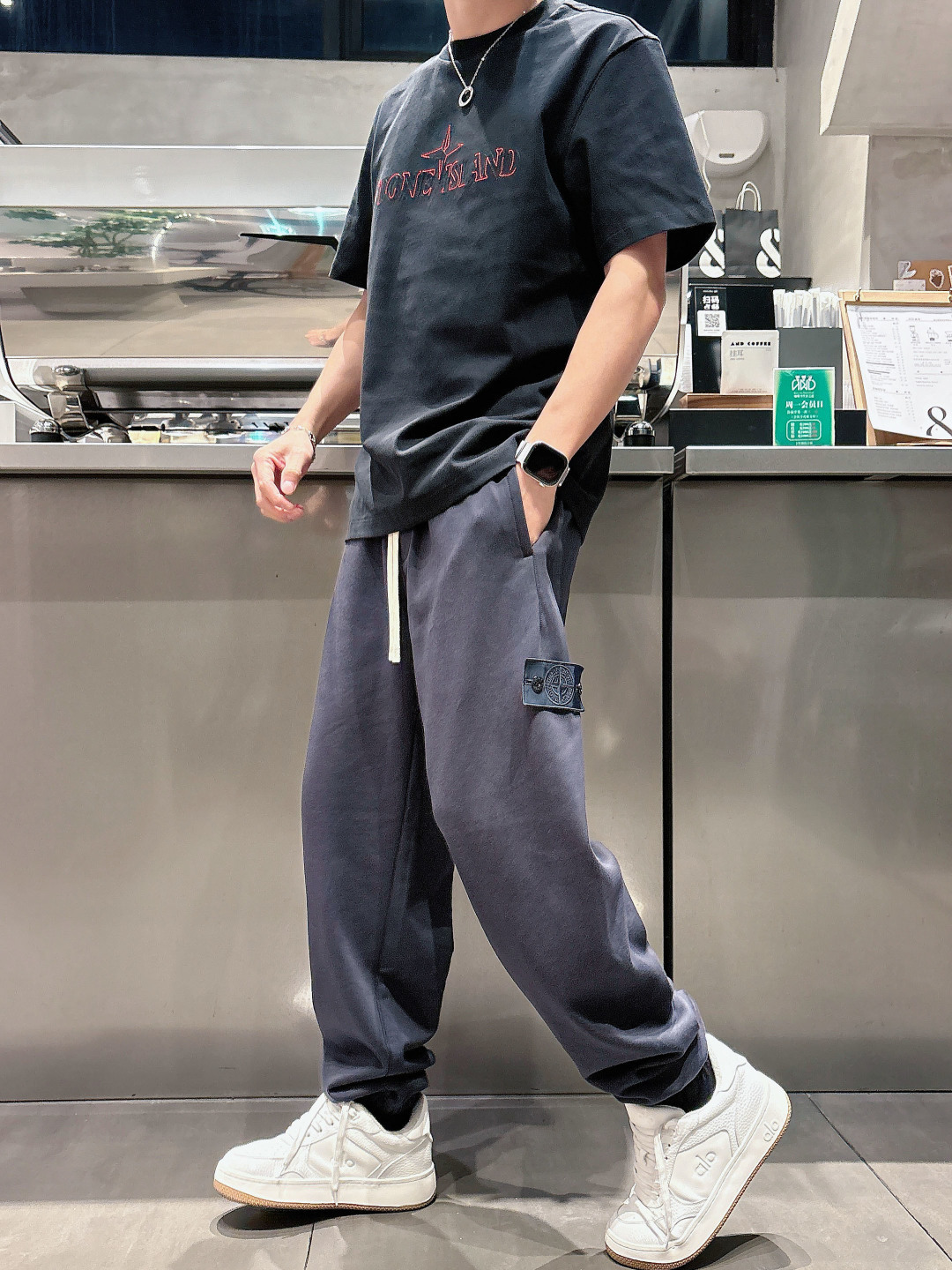 Stone Island 2026春夏短袖系列尺码: M-5XL 微阔版型克重：260克重 潮棉短袖成份