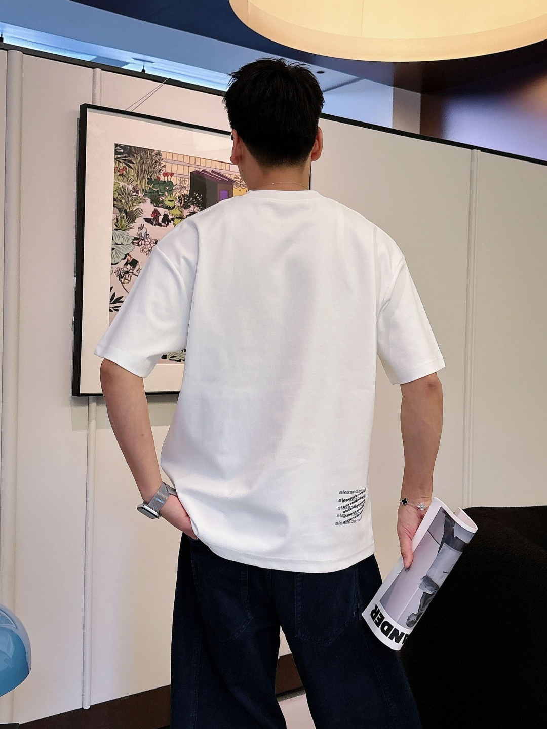 26新款短袖阔版T恤颜色：黑，白尺码：M-3XL