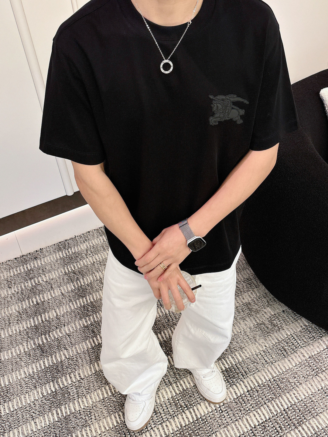 2026 春夏新品 巴宝莉短袖 颜色： 白色 黑色 藏青色码数：M-5XL