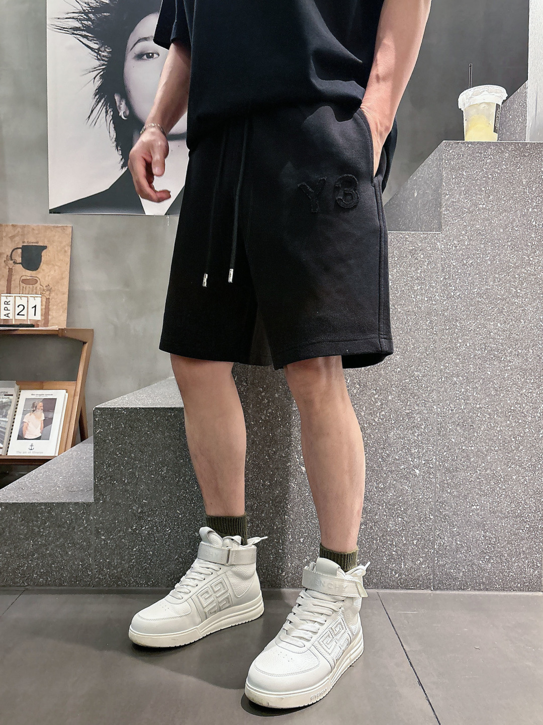 2026春夏新款Y-3烧花贴布短裤M-3XL