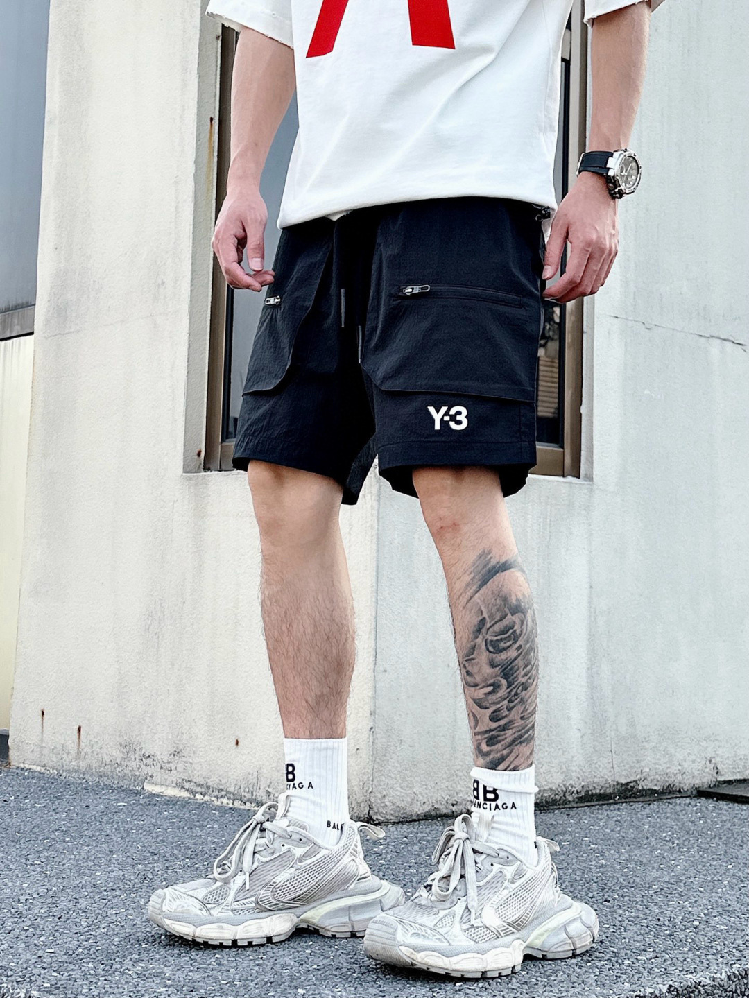 最高板本 Y-3夏季短裤上新[庆祝]颜色：黑码数：M-3XL