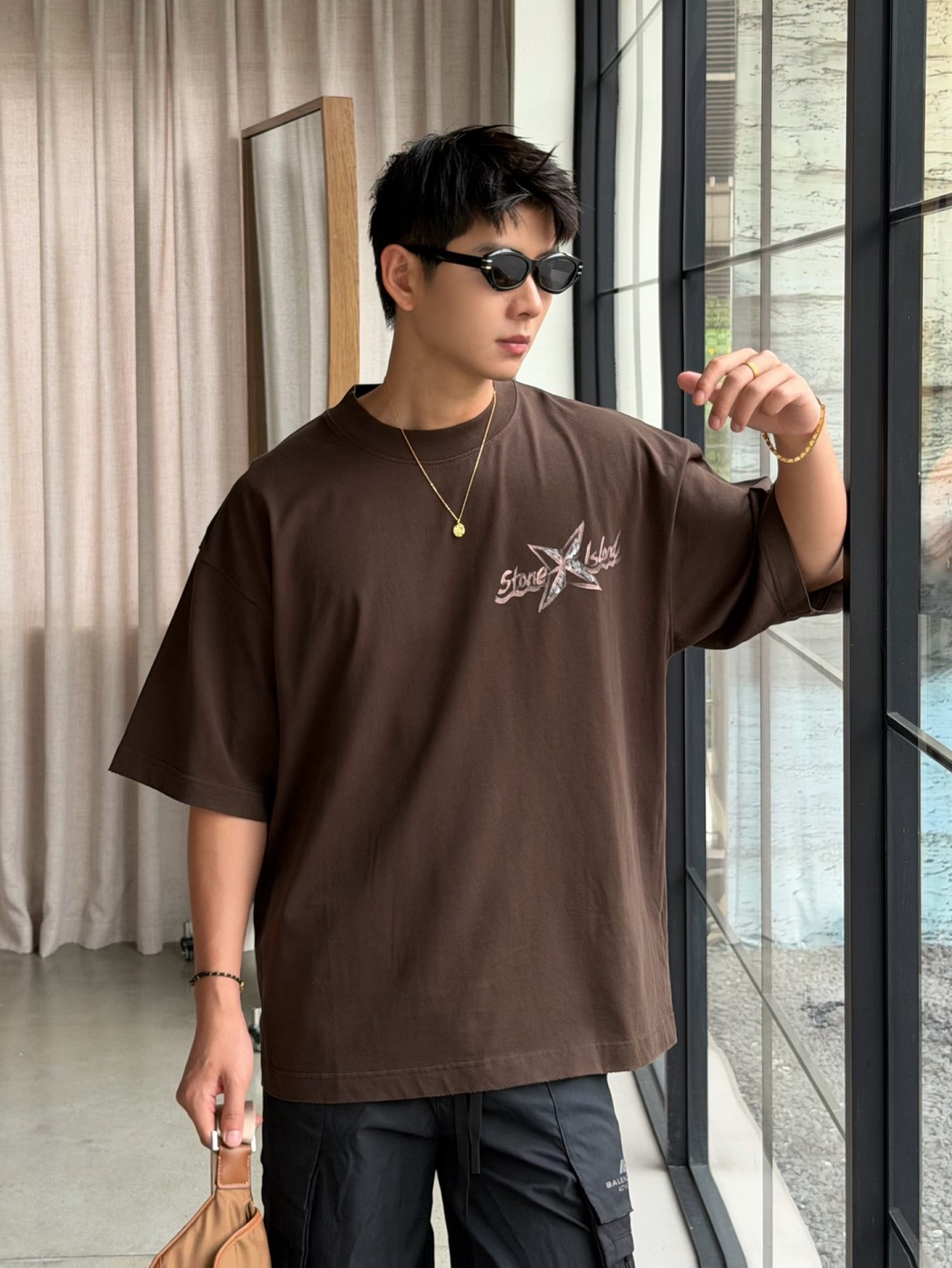 26夏季260克T恤🔥颜色：黑，白，咖码数：XS-XL款号：52199