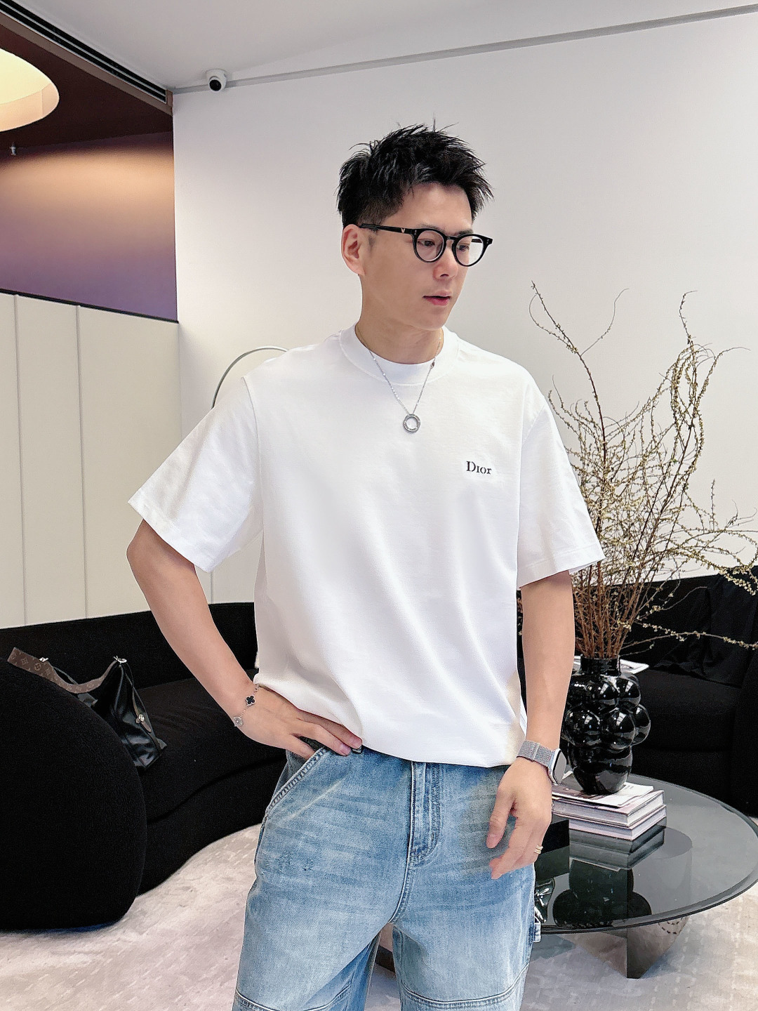 CD2026春夏新款短袖 对面料控有极高要求的 买它！！！ 衣橱必备经典款式 胸口经典logo图案刺绣设
