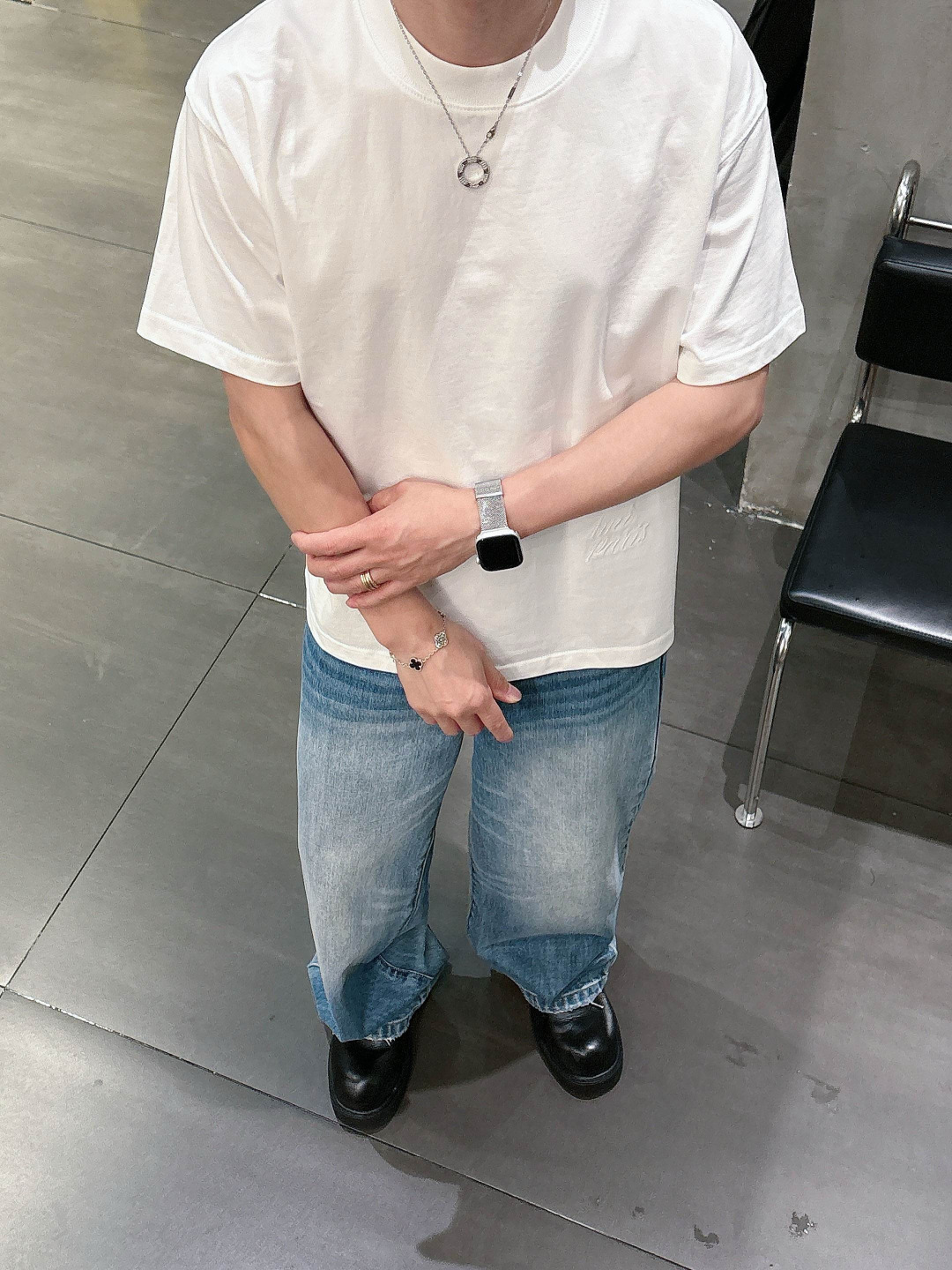 26新款短袖阔版T恤颜色：黑，白尺码：M-3XL