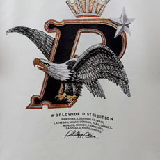 PHILIPP PLEIN SS26春夏新品Eagle印花标识短袖T恤,正面饰有鹰、皇冠和字母组合设计, PHILIPP PLEIN SS26春夏新品Eagle印花标识短袖T恤,正面饰有鹰、皇冠和字母组合设计,