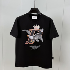 PHILIPP PLEIN SS26春夏新品Eagle印花标识短袖T恤,正面饰有鹰、皇冠和字母组合设计, PHILIPP PLEIN SS26春夏新品Eagle印花标识短袖T恤,正面饰有鹰、皇冠和字母组合设计,