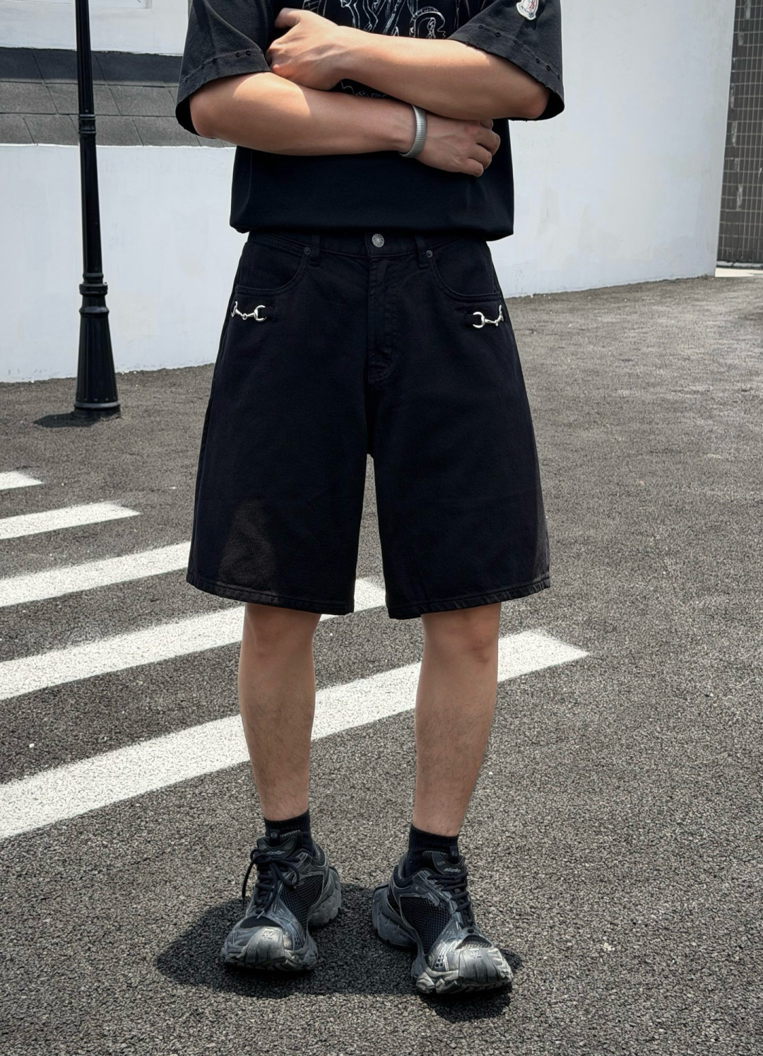 夏季牛仔短裤上新🆕颜色：黑，白码数：M-3XL款号：766