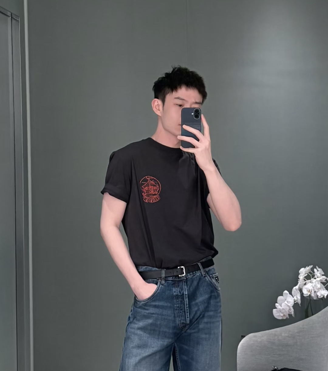2026春夏新款普拉达双丝光短袖M-3XL