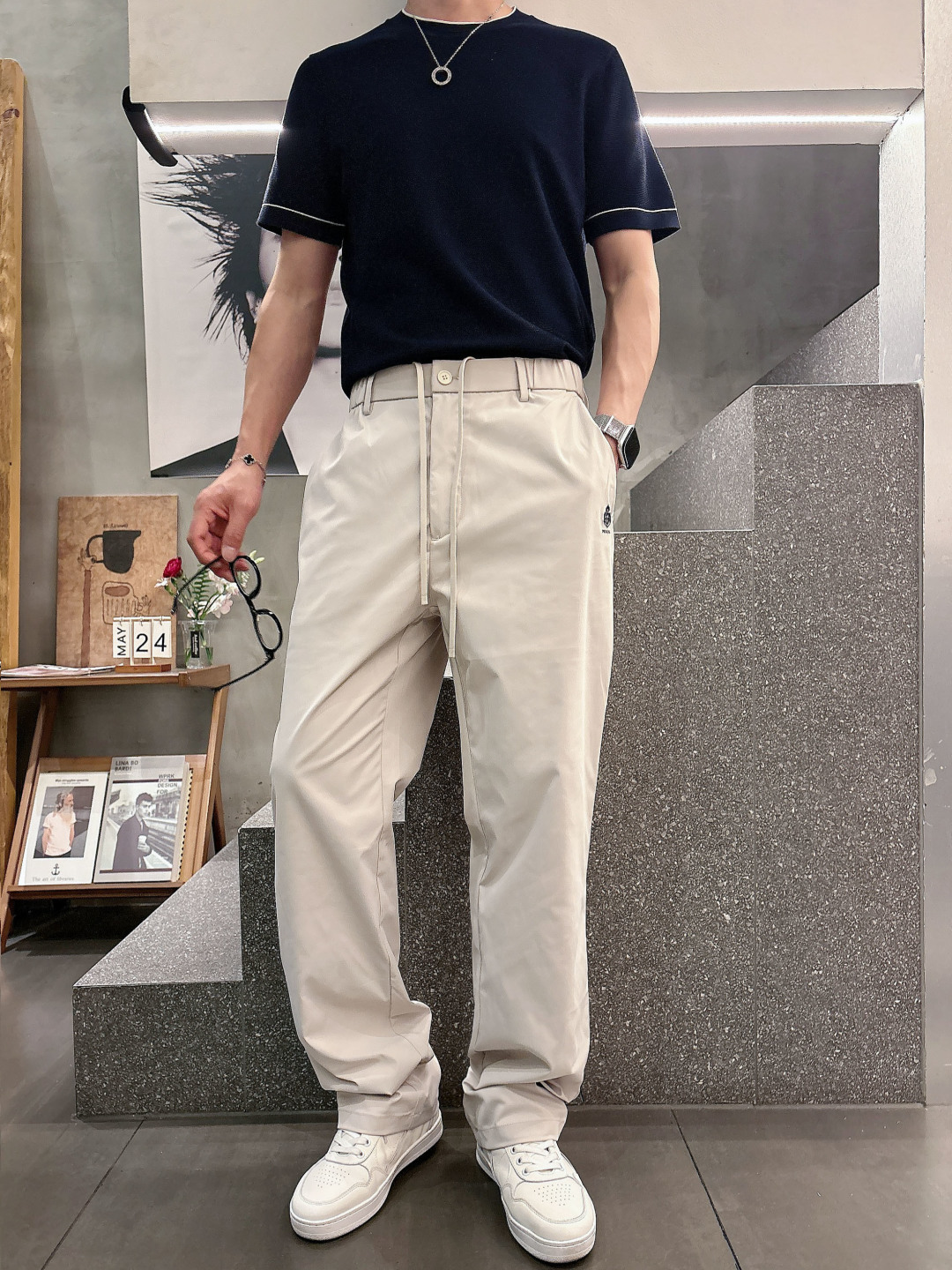 2026 春夏新品 Loro piana 休闲裤颜色：黑色 蓝色 杏色码数：M-3XL