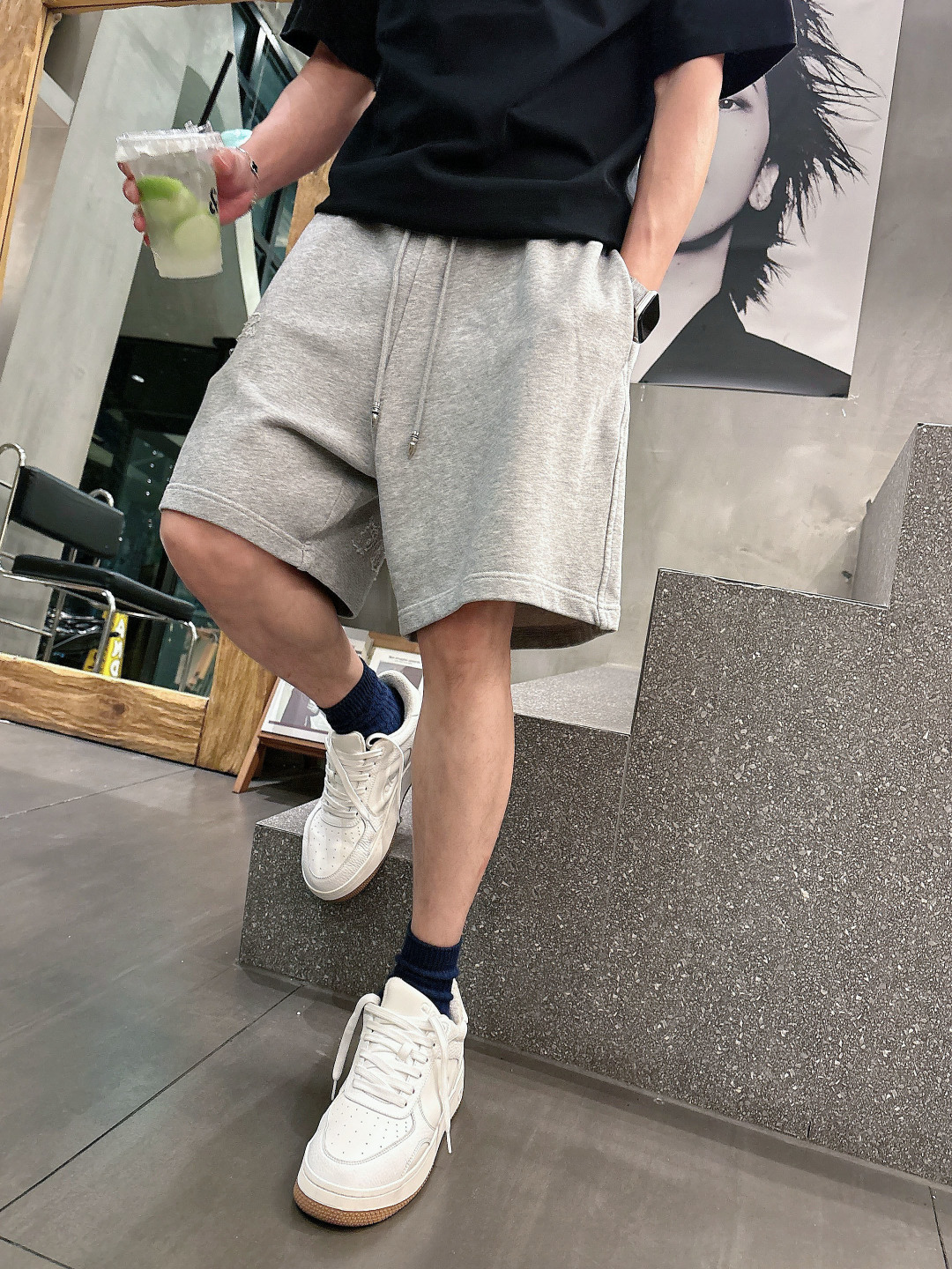 2026春夏新款克罗心贴布刺绣短裤M-3XL